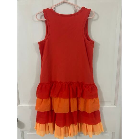 Hanna Andersson Orange Sleeveless Dress Size 8 (130 cm) - Picture 3 of 4